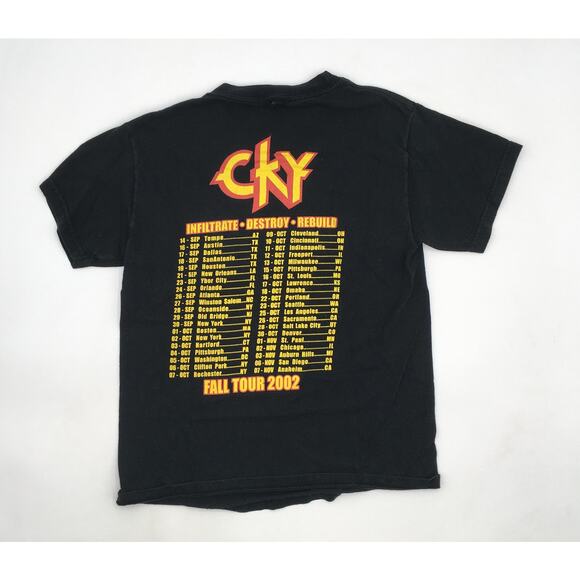 Vintage 2002 CKY Infiltrate Destroy Rebuild Fall Tour T Shirt Size S - Picture 2 of 4